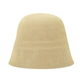 Detailed close-up of beige knitted bucket hat with a clean minimalist round top design - M (56-58cm) / Beige