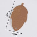 Leaf-shaped brown kraft paper tag with pre-drilled hole measuring 7.5cm by 4cm - Leaf / Kraft Color