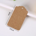 Blank brown kraft paper tag with scalloped edges and pre-punched hole, size 8cm x 4.5cm - Scalloped Rectangle / Kraft Color