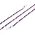 Rainbow multicolored metal glasses chain with anti-slip silicone loops for eyewear - Rainbow Thick Chain Style