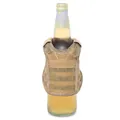 Khaki tactisch vest fleskoeler met MOLLE-systeem voor diverse drankflessen - Khaki