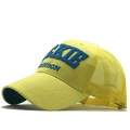 Berretto da baseball giallo in mesh con ricamo Jackie Robinson 42 e visiera blu - Adulto 54-60CM / Giallo