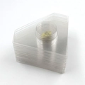 Stack of clear plastic triangular eyelash tray inserts for storage boxes 50pcs - 50Pcs Low Diamond Trays