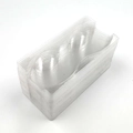 Stack of multiple transparent plastic eyelash tray inserts for packaging boxes - 50Pcs Clear Eye Shape Trays