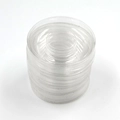 Stack of 50 pieces transparent circular plastic eyelash trays for storage containers - 50Pcs High Clear Round Trays