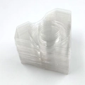 Stack of clear plastic false eyelash trays for packaging and organization - 50Pcs Diamond Trays