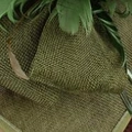 Elegant tan woven linen fascinator hair accessory for formal party and banquet events - Army Green