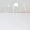 Five light green spiral PVC hanging decorations for festive party window displays - Set of 6 / Macaron Mint Green