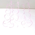 Set of pink PVC spiral ceiling hangings for festive decorations and event parties - Set of 6 / Macaron Taro Purple