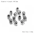 Dettaglio di perline distanziatrici in lega da 6mm con foro da 3,5mm per gioielli DIY - Stile 1 (12g) Rilievo a Puntini