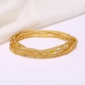 Handmade multilayer waist chain with golden and yellow seed beads for beach wear - #8(Gold)