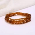 Handmade multi-layer brown seed bead body chain with translucent glossy glass finish - #14(Brown)