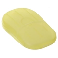 Portable yellow travel soap paper box in oval translucent plastic with non-slip texture - Yellow