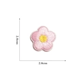 Detailansicht des rosa Blumen-Stickpatches mit 2,0 cm Größe und feiner Stickerei - Selbstklebende rosa Blume-3# / 2.0cm X 2.0cm