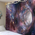 Arazzo spaziale con buco nero e cielo stellato per la decorazione della camera da letto - 200x180cm / Buco nero