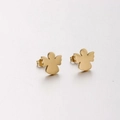 Orecchini a lobo minimalisti a forma di angelo dorato in acciaio inossidabile - Oro