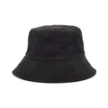 Detalle del sombrero de pescador negro mostrando textura mate y detalles de la tela - M (56-58cm) / Negro