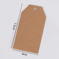 Brown vintage kraft paper gift tag with scalloped edges and pre-punched hole, 7.5x4cm - Trapezoid Head Rectangle / Kraft Color