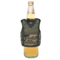 Mini MOLLE beverage tactical vest in green digital camo for bottles and cans decoration - Jungle Digital