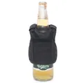 Tactisch vest flessenkoeler in zwart nylon met MOLLE-systeem voor dranken en bierblikjes - Zwart