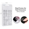 Kit 100 pezzi di stampi riutilizzabili per extension unghie in gel con misure incluse - 100 pezzi Scatola Bianca