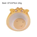 Eco-friendly yellow giraffe cartoon bamboo fiber bowl for kids, size 15x13.9x5cm - Giraffe Bowl (040)