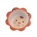 Eco-friendly bamboo fiber orange lion cartoon bowl for children, size 13.6x13.6x5cm - Lion Bowl (042)