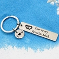 Stainless steel keychain set featuring an engraved rectangle pendant for couples gift - You're My Favorite Bitch (k1037.2)