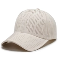 Gorra de sol beige de secado rápido con agujeros cortados con láser para el deporte - Beige