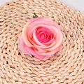 Artificial pink and orange gradient silk rose head for DIY wedding floral arrangements - Champagne Pink