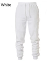 Détail de la taille élastique et du cordon de serrage du jogging blanc pour homme - Blanc