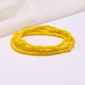 Multilayer handmade colorful seed bead waist chain in yellow for summer beach style - #2(Yellow)