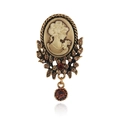Brown Rhinestone Pendant Style (XD8883 Antique Gold)