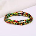 Multilayer bohemian waist chain with vibrant red, yellow, green and black beads - #19(Red Yellow Green Black)