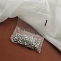 Chiusure per orecchini in metallo argentato in busta hyacinth per creazione di gioielli - Chiusure per Orecchini Regolari (100 pz) / Argento