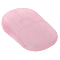 Portable pink travel soap paper box with compact round design for personal hygiene - Pink