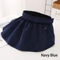 Detail of navy blue wide brim sun hat with metallic ring accent and breathable open top - M(56-58cm) / Navy Blue