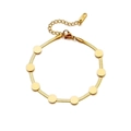 Elegantes Gold-Schlangenarmband mit runden Pailletten und K18 Punze am Verschluss - Armband
