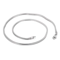 Poliertes silbernes Vierkant-Schlangenkette-Halskette aus Edelstahl mit Karabinerverschluss - 500mm x 2.5mm / Silber (KN203621-Z)