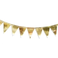 Shiny gold metallic triangle bunting banner for first birthday party and celebration - 12Pcs Solid Gold Triangle Banner