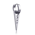 Silver hollow triangle punk ear clip earring made of durable stainless steel - Pierced Hoop Style / Steel