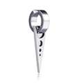 Silver stainless steel ear clip earring with hollowed triangular pendant for men - Non-pierced Ear Clip Style / Steel