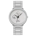 Yolako silver business chronograph watch with blue needles and stainless steel band - Silver