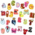 Set of 26 colorful cartoon alphabet embroidered iron-on patches for children clothing - Small Animal*Set of 26 Letters