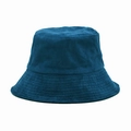 Sombrero de pescador transpirable de pana azul marino con ala reforzada y costuras finas - M (56-58cm) / Azul