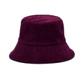 Sombrero de pescador de ante burdeos transpirable para mujer con costuras reforzadas - M (56-58cm) / Burdeos