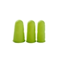 Three sizes of green silicone finger guards with non-slip texture for protection - Set of 3 (L/M/S each 1) / Green