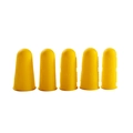 Set di 5 protezioni per dita in silicone giallo antiscivolo con superficie testurizzata - Set da 5 (1L, 3M, 1S) / Blu