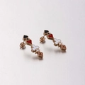 Goldene Edelstahl-Ohrringe mit Herz-, Karo-, Kreuz- und Pik-Motiv im Spielkarten-Stil - Goldener Stil (KE86794-KFC)