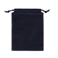 Solid black non-woven drawstring storage bag with reinforced stitching for shoes - 30*40cm / Black